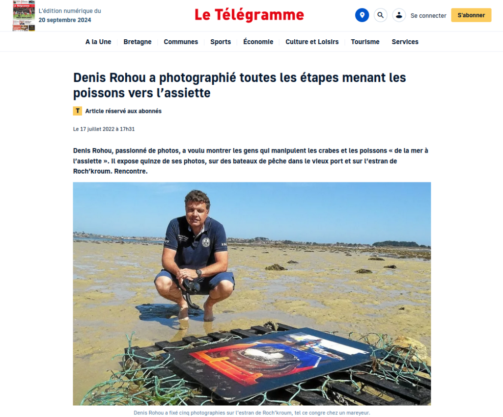 Exposition "De la mer à l'assiette" Roscoff 2022